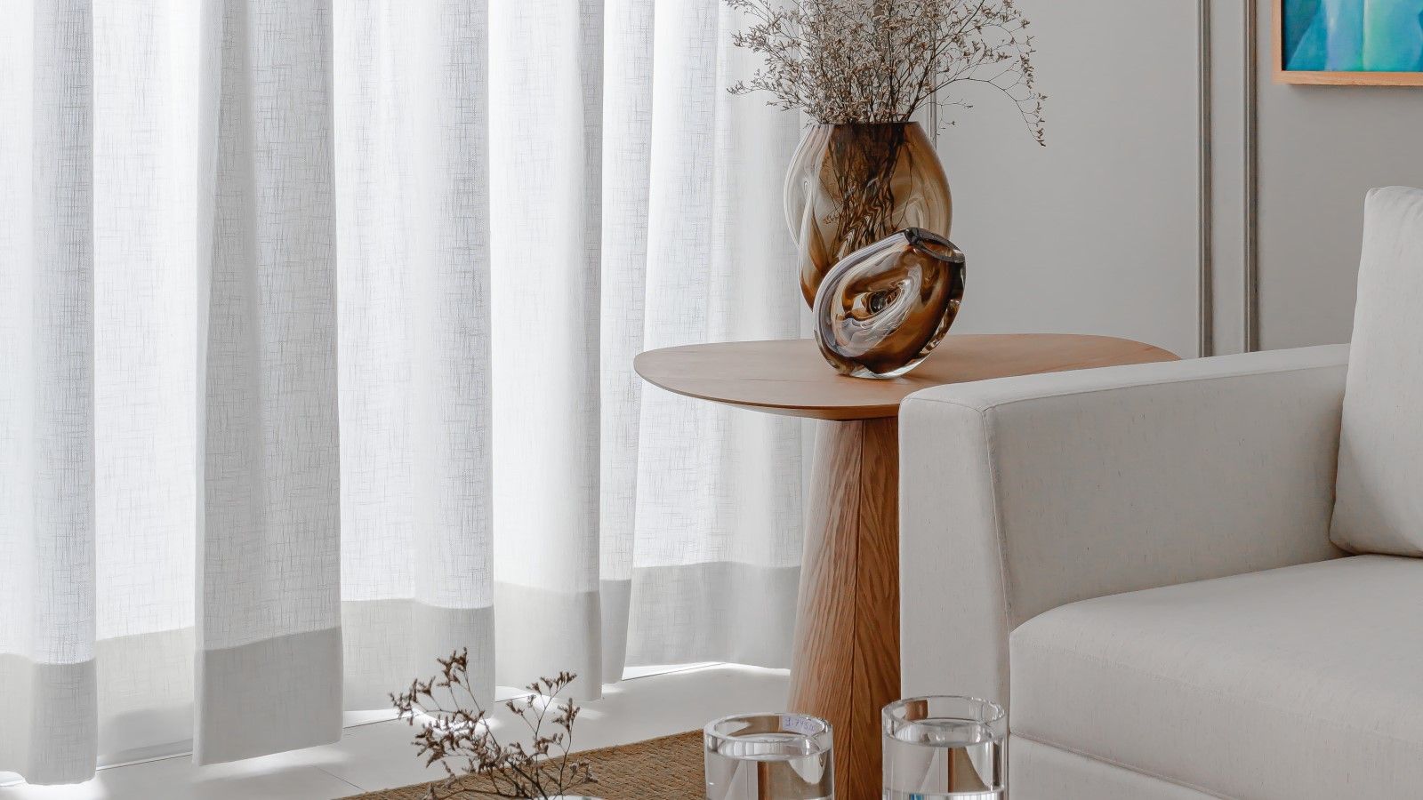 Voil de linho para cortina