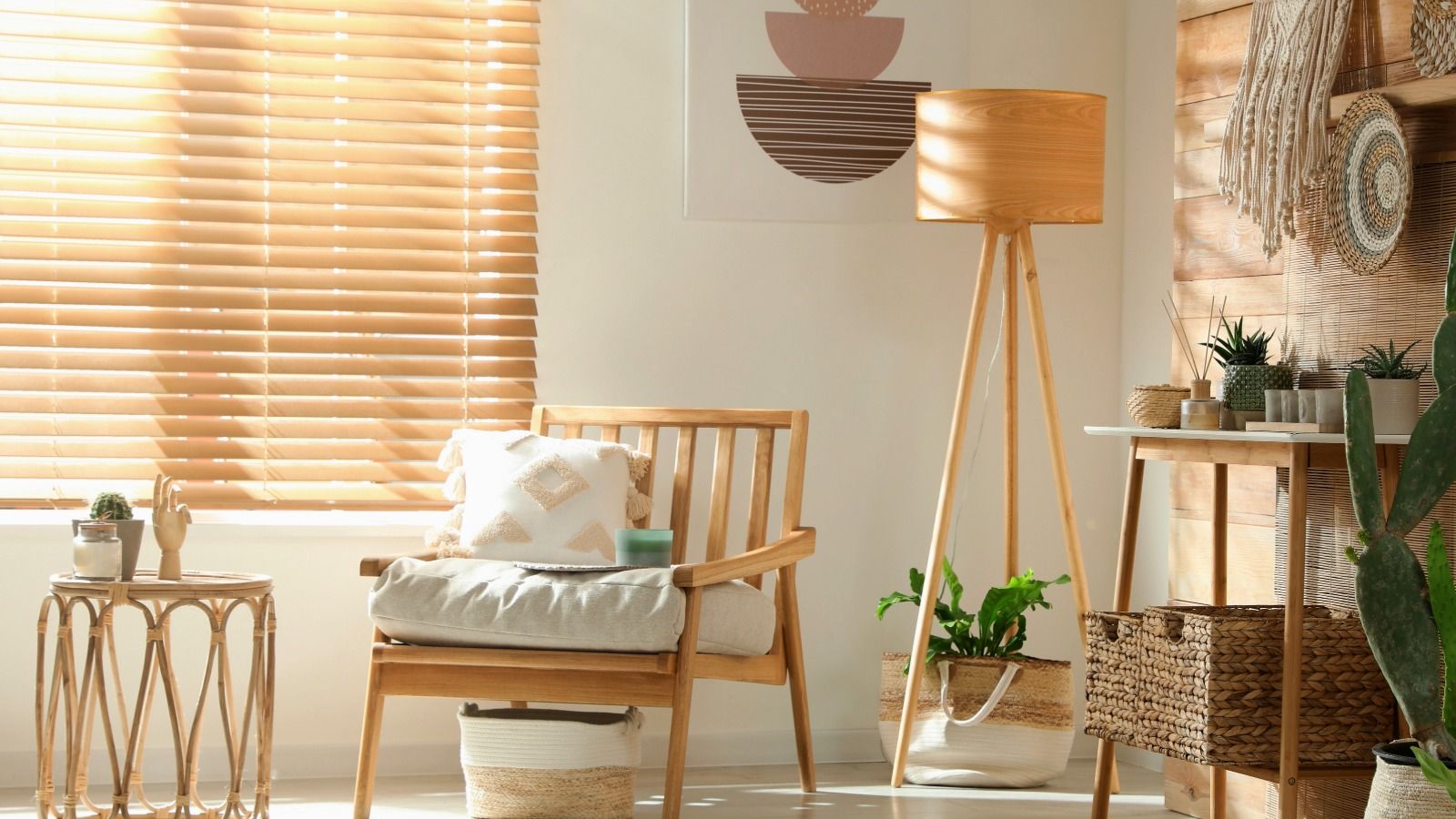 persiana horizontal de bambu